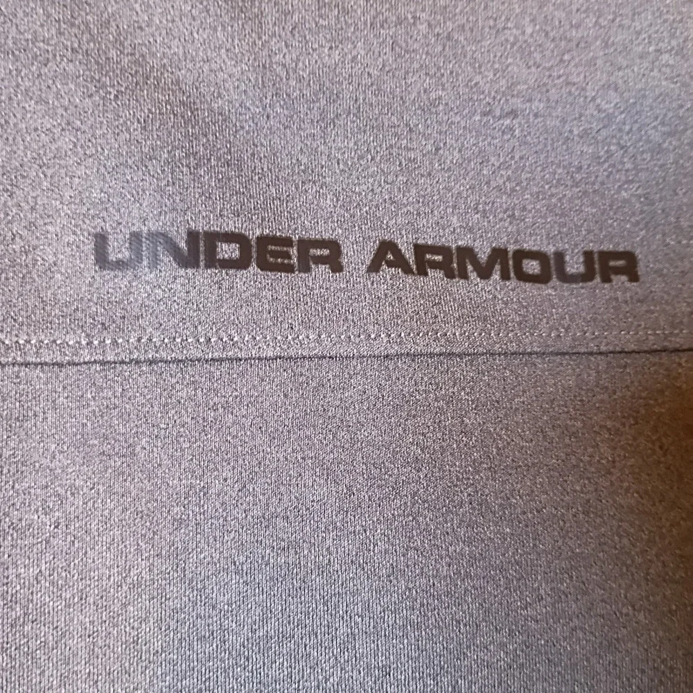 Under Armour Boys HeatGear Loose Performance Polo‎ Shirt Charcoal Gray Youth XL - Picture 5 of 9